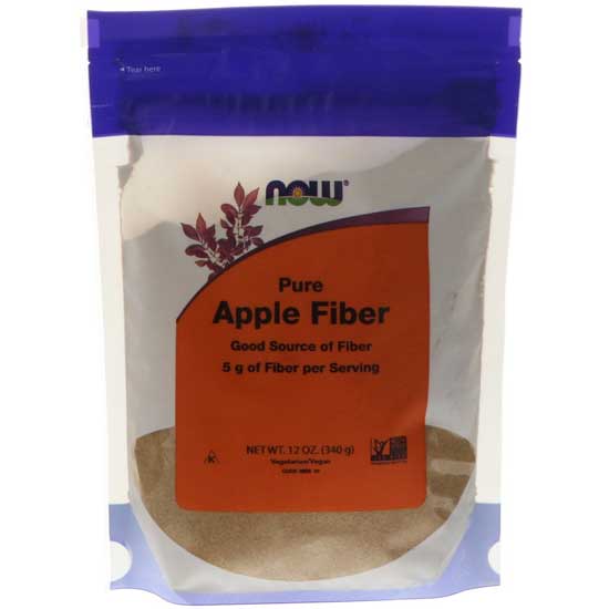 Fibre de pomme pure, 340 g, Now Foods