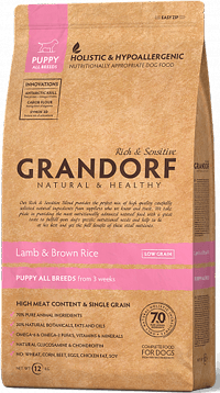 Grandorf Puppy All Breeds Lamb & Brown Rice domba dan beras perang