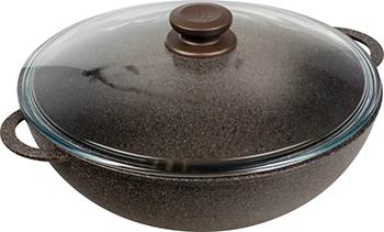 Wok avec revêtement antiadhésif Biol Granite brun