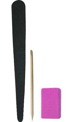 Set jetable pour manucure 10 pcs. lime, chamois, bâton orange