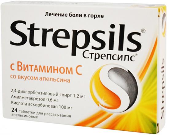 Strepsils avec vitamine C, orange